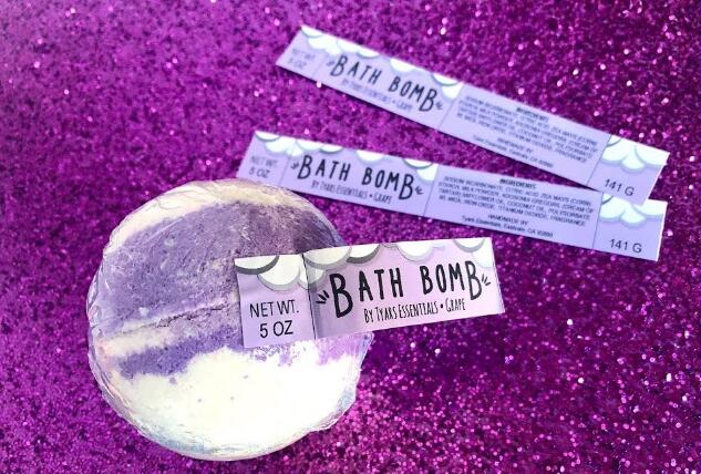 Come etichettare le bombe da bagno